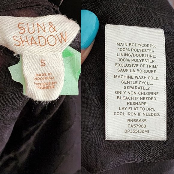 Sun & Shadow Dark Purple Sheer Jacquard Overlay Midi Peplum Dress - Picture 6 of 6